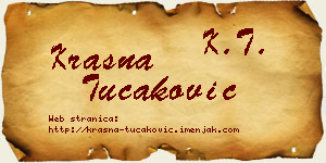 Krasna Tucaković vizit kartica